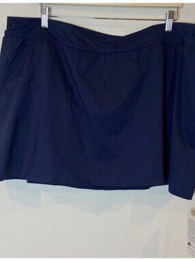 NWT Lands' End Swim Skirt Bathing Suit Bottom Navy Blue Size 24W New